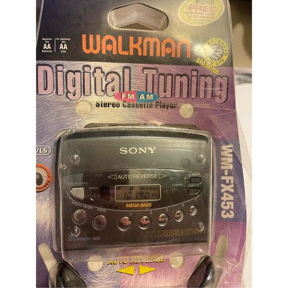 SONY WALKMAN DIGITAL TUNING FM AM Stero Cassette Player WM-FX453 Auto Reverse NI - Picture 1 of 8